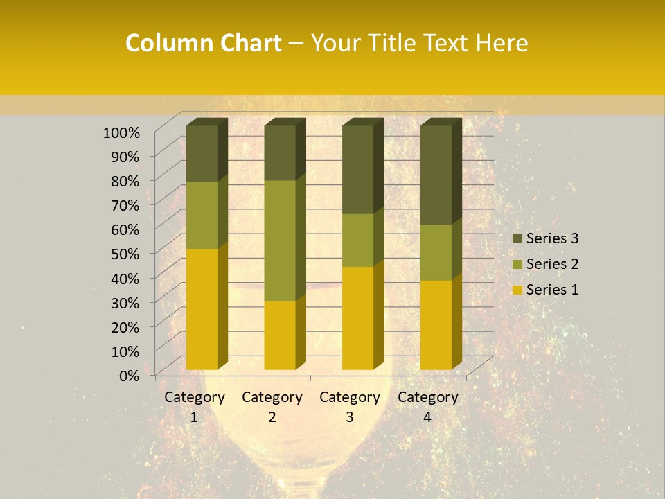 Wineglass Thirst Orange PowerPoint Template