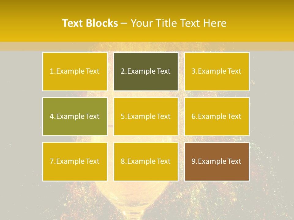 Wineglass Thirst Orange PowerPoint Template