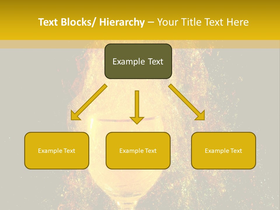 Wineglass Thirst Orange PowerPoint Template
