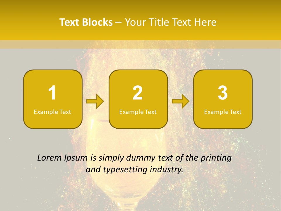 Wineglass Thirst Orange PowerPoint Template