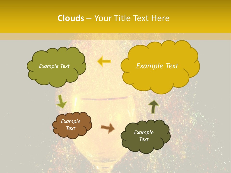 Wineglass Thirst Orange PowerPoint Template
