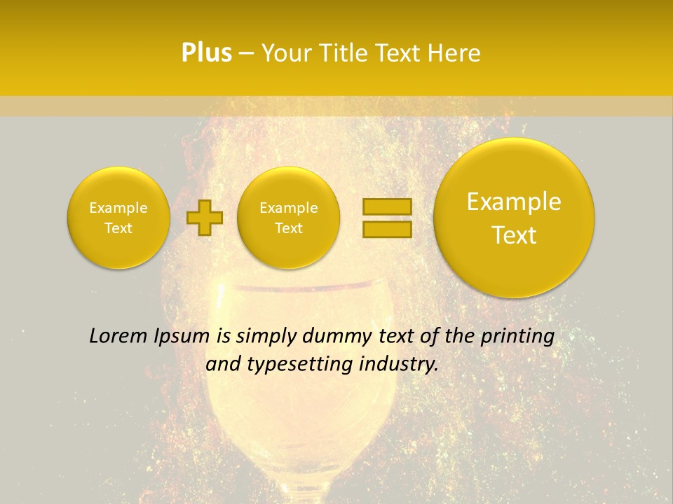 Wineglass Thirst Orange PowerPoint Template