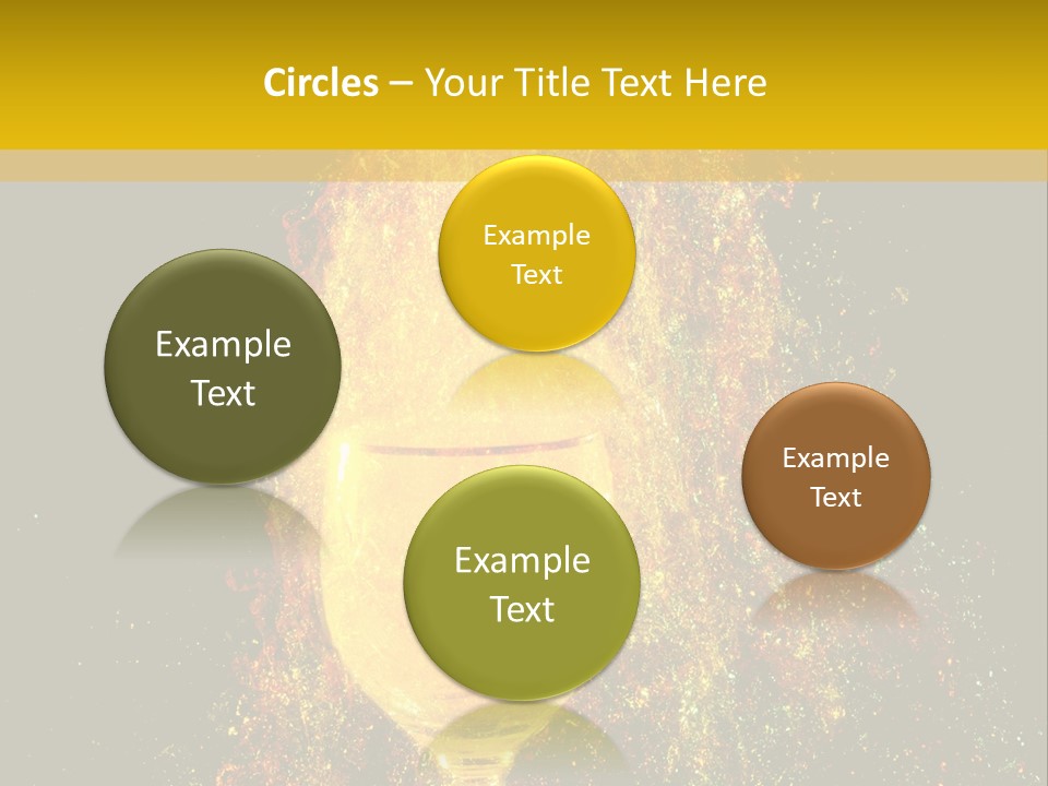 Wineglass Thirst Orange PowerPoint Template