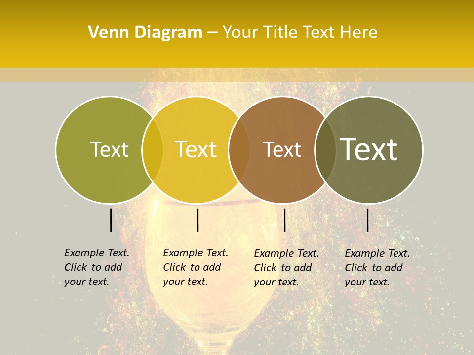 Wineglass Thirst Orange PowerPoint Template