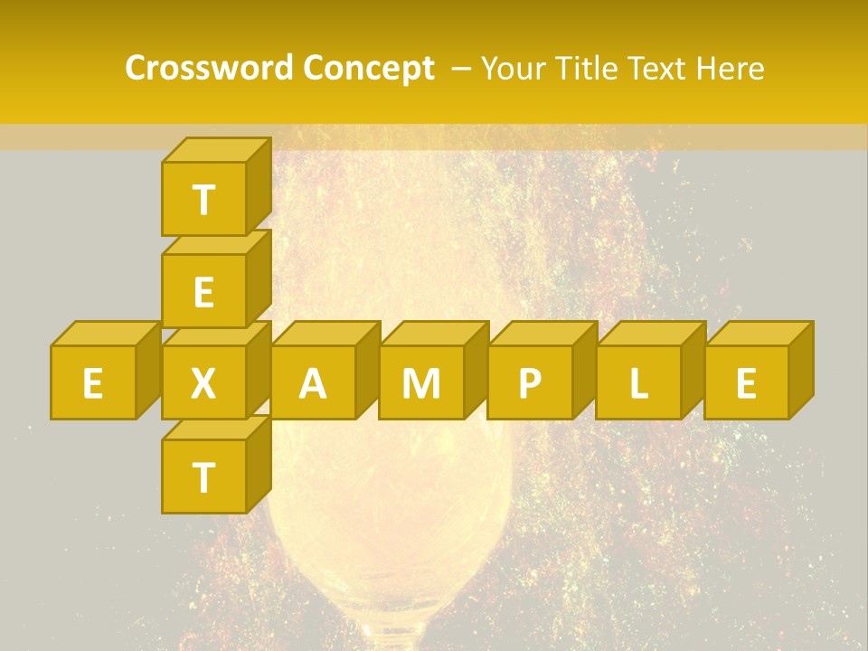 Wineglass Thirst Orange PowerPoint Template