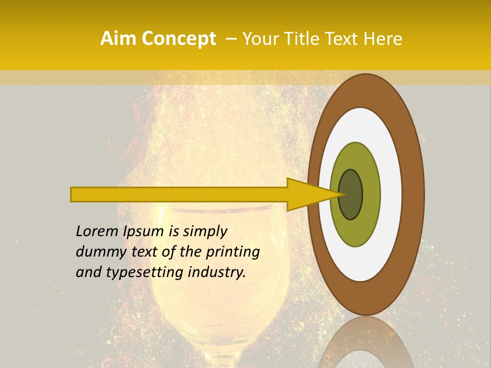 Wineglass Thirst Orange PowerPoint Template