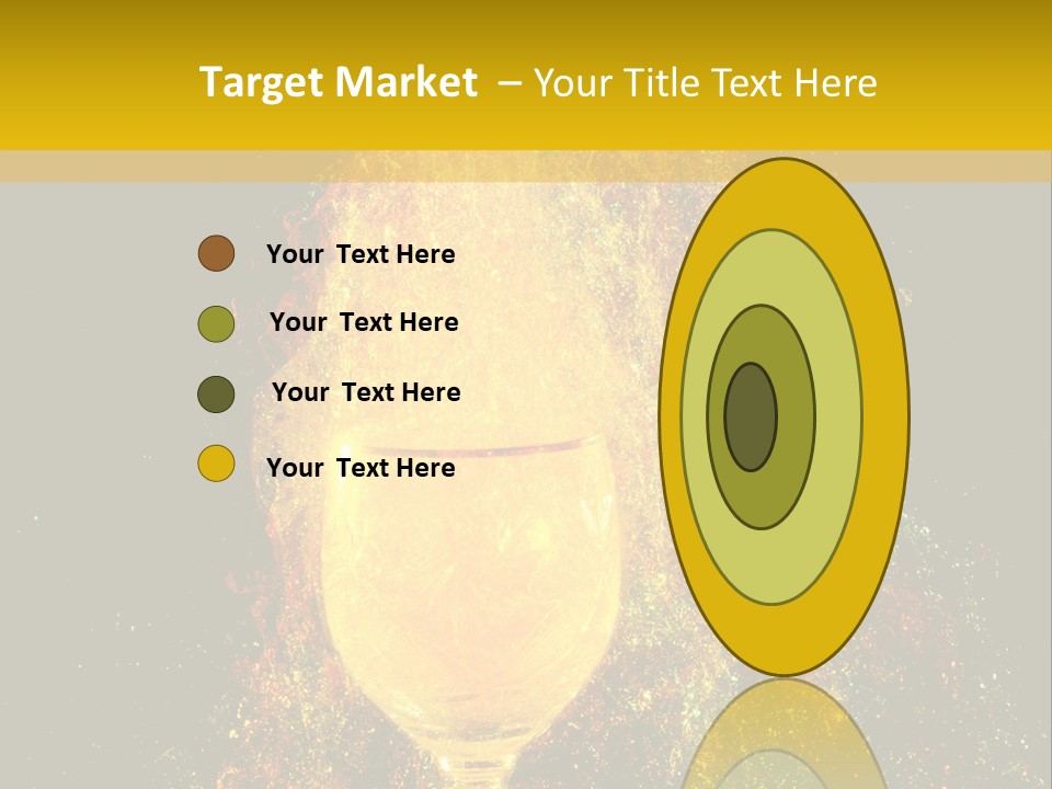 Wineglass Thirst Orange PowerPoint Template