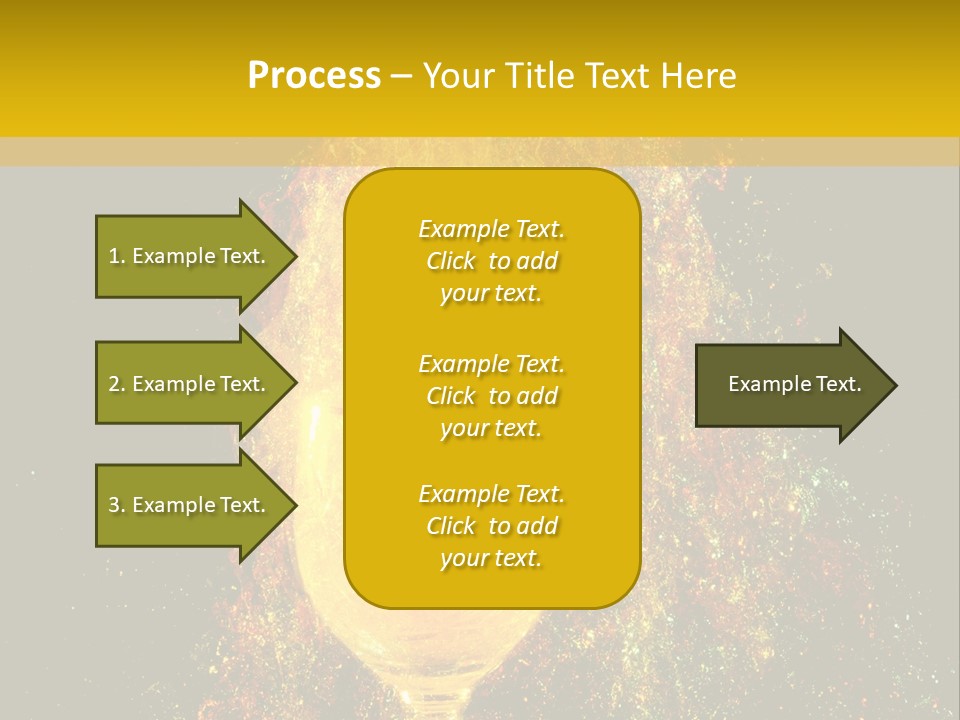 Wineglass Thirst Orange PowerPoint Template