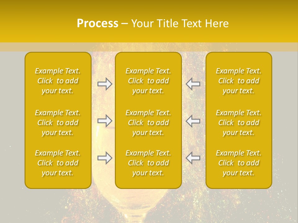 Wineglass Thirst Orange PowerPoint Template