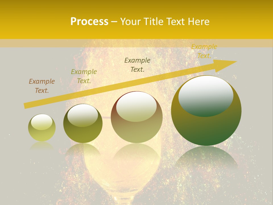 Wineglass Thirst Orange PowerPoint Template