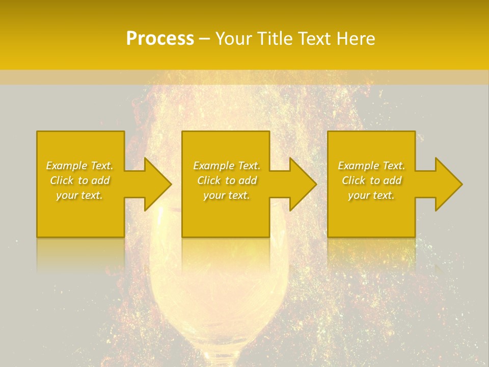 Wineglass Thirst Orange PowerPoint Template