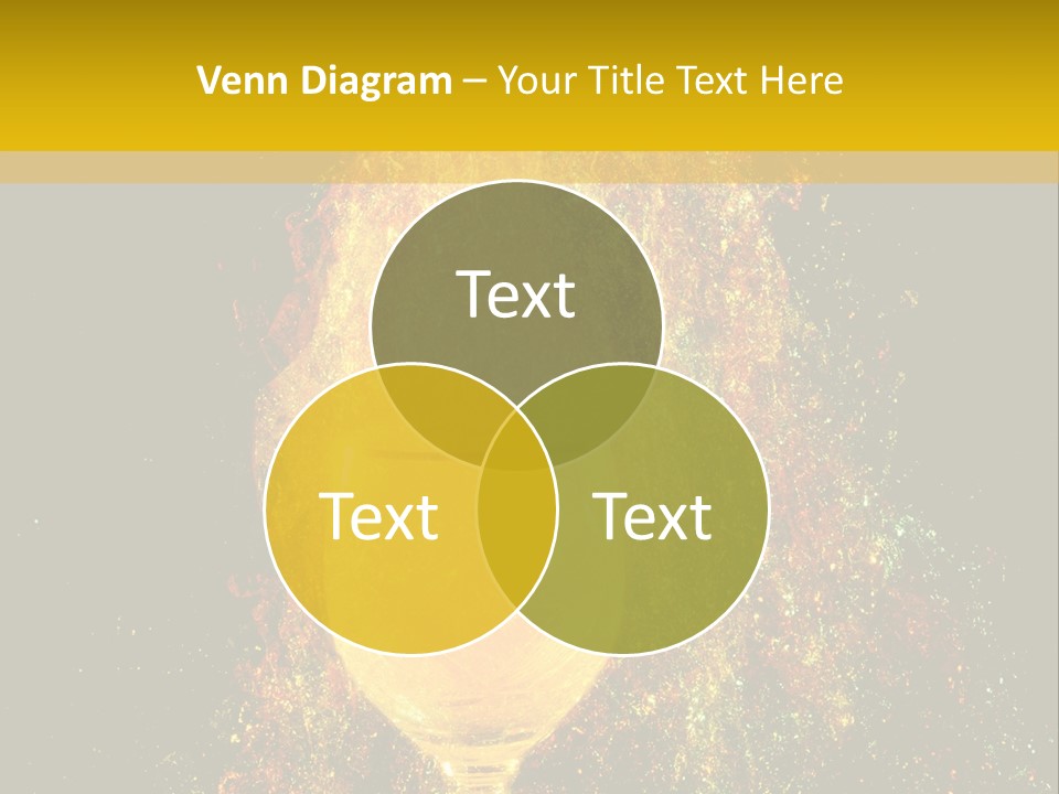 Wineglass Thirst Orange PowerPoint Template