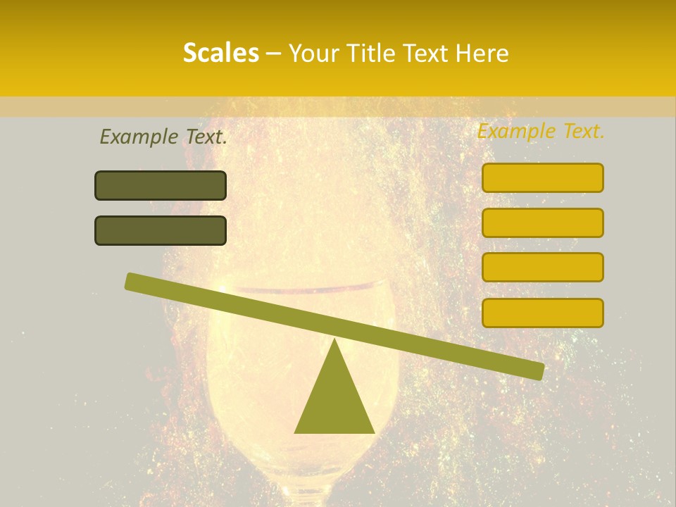 Wineglass Thirst Orange PowerPoint Template