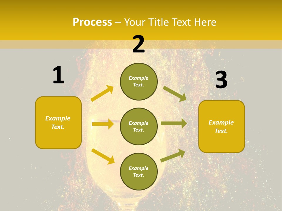 Wineglass Thirst Orange PowerPoint Template