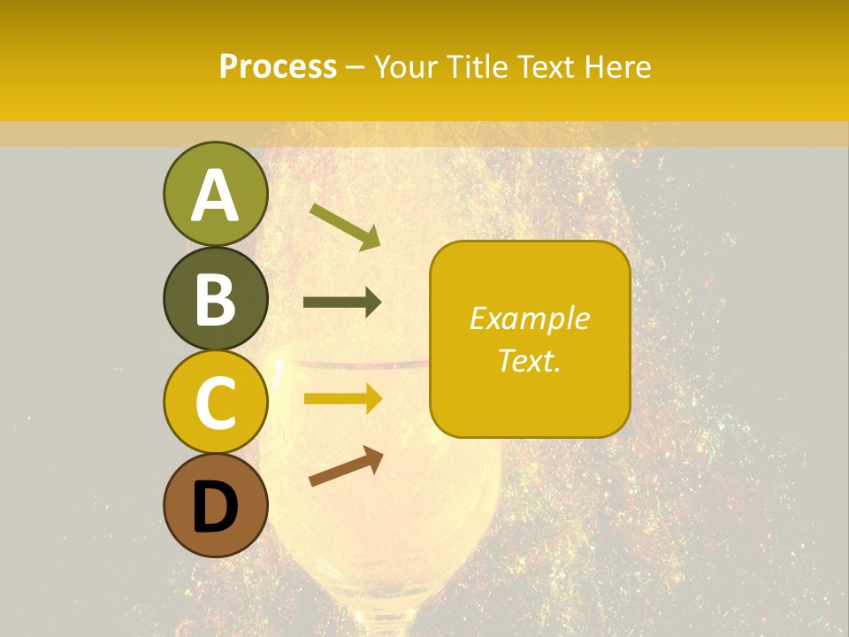 Wineglass Thirst Orange PowerPoint Template