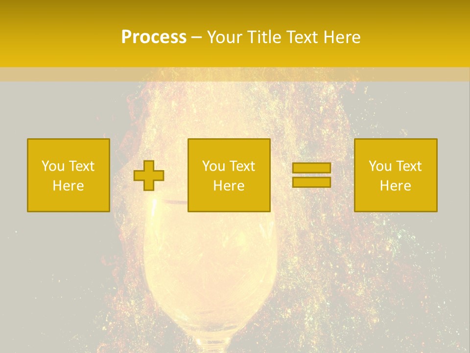 Wineglass Thirst Orange PowerPoint Template