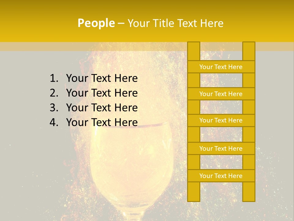 Wineglass Thirst Orange PowerPoint Template