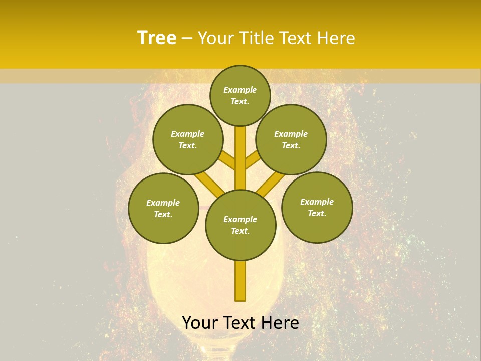 Wineglass Thirst Orange PowerPoint Template