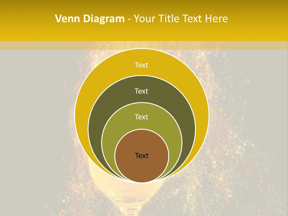 Wineglass Thirst Orange PowerPoint Template