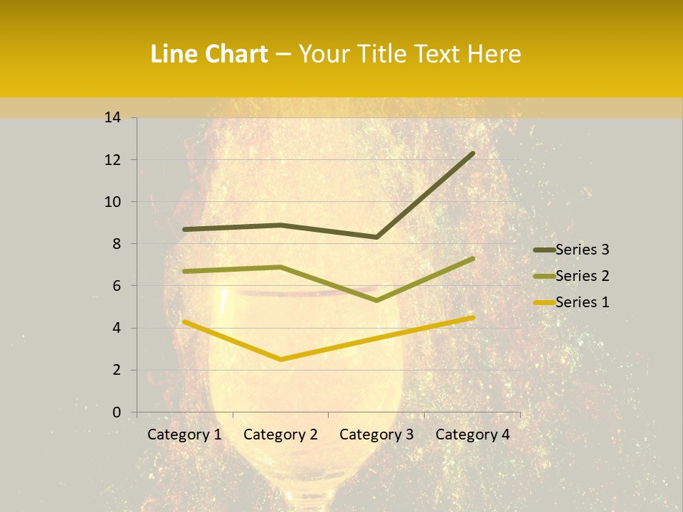 Wineglass Thirst Orange PowerPoint Template