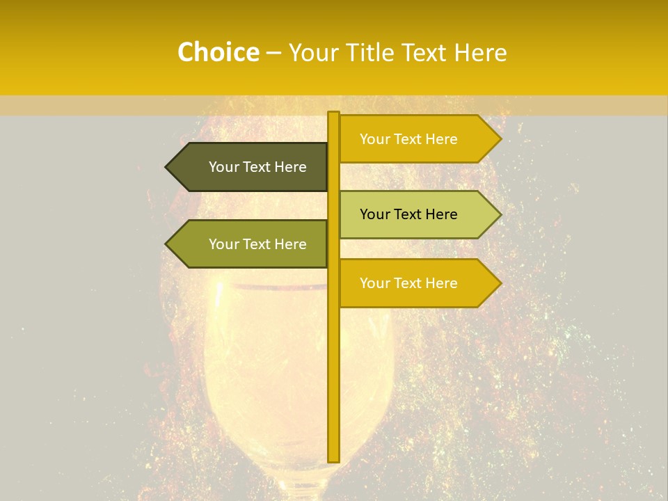 Wineglass Thirst Orange PowerPoint Template