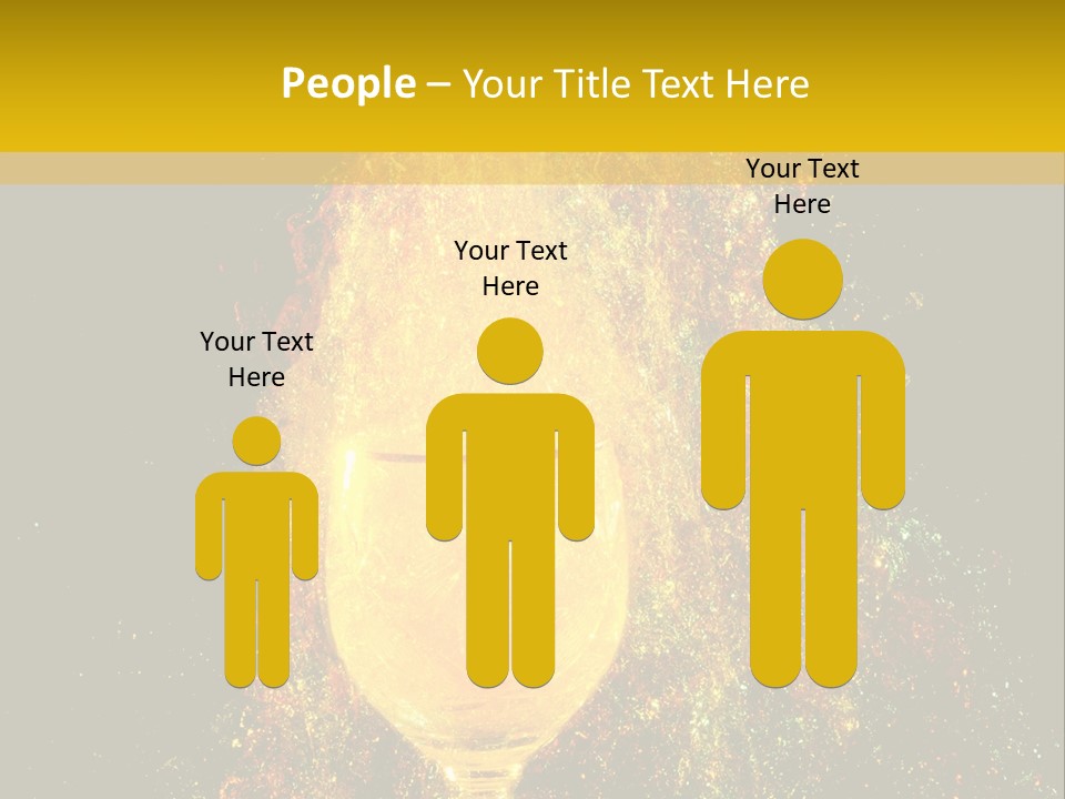 Wineglass Thirst Orange PowerPoint Template