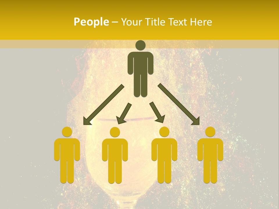 Wineglass Thirst Orange PowerPoint Template