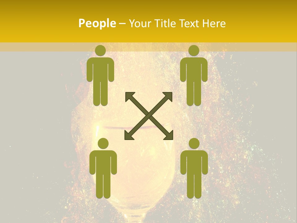 Wineglass Thirst Orange PowerPoint Template