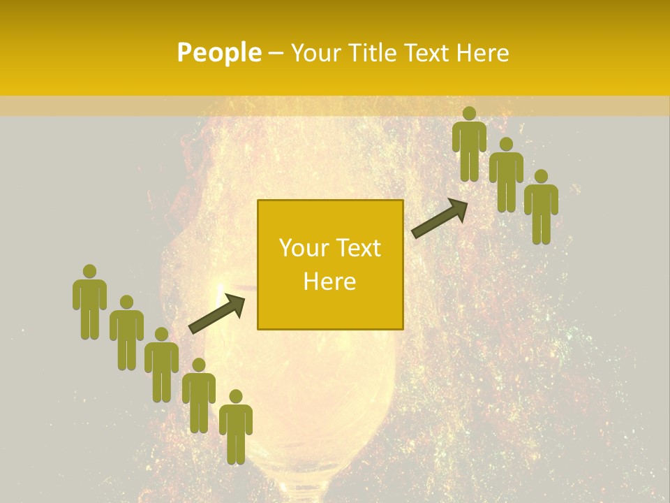 Wineglass Thirst Orange PowerPoint Template