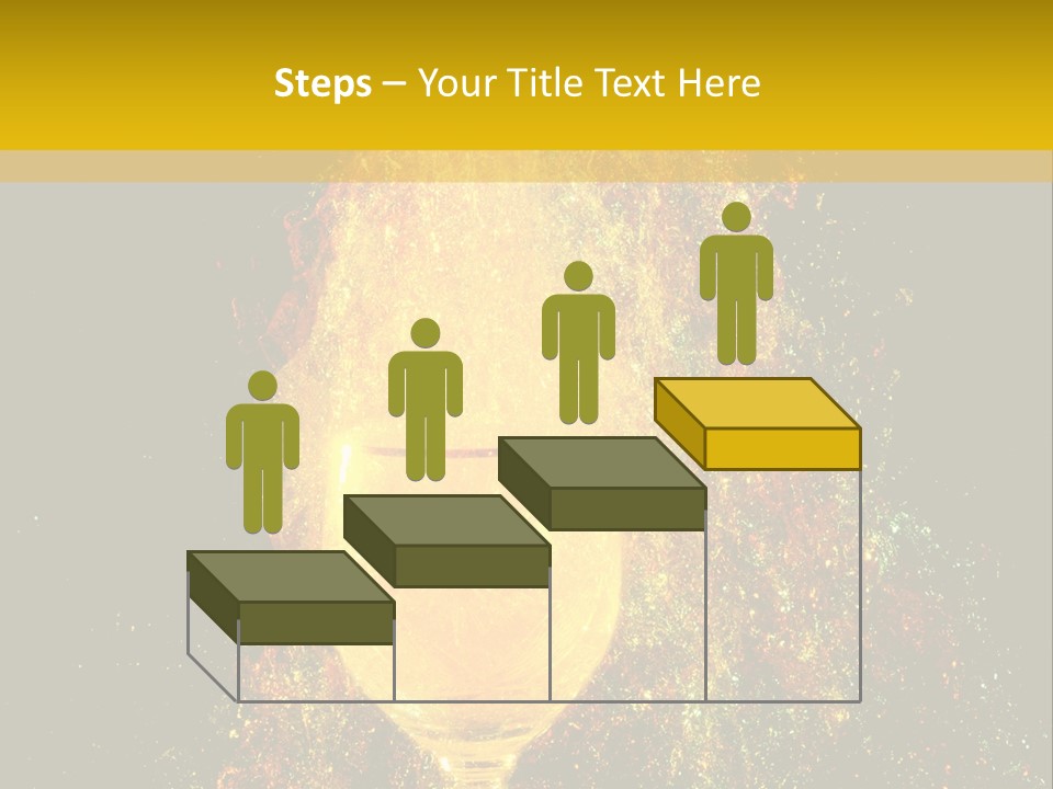 Wineglass Thirst Orange PowerPoint Template