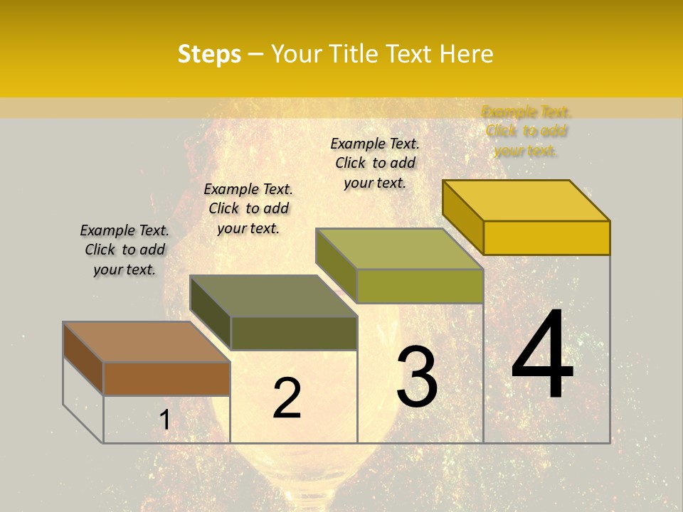 Wineglass Thirst Orange PowerPoint Template