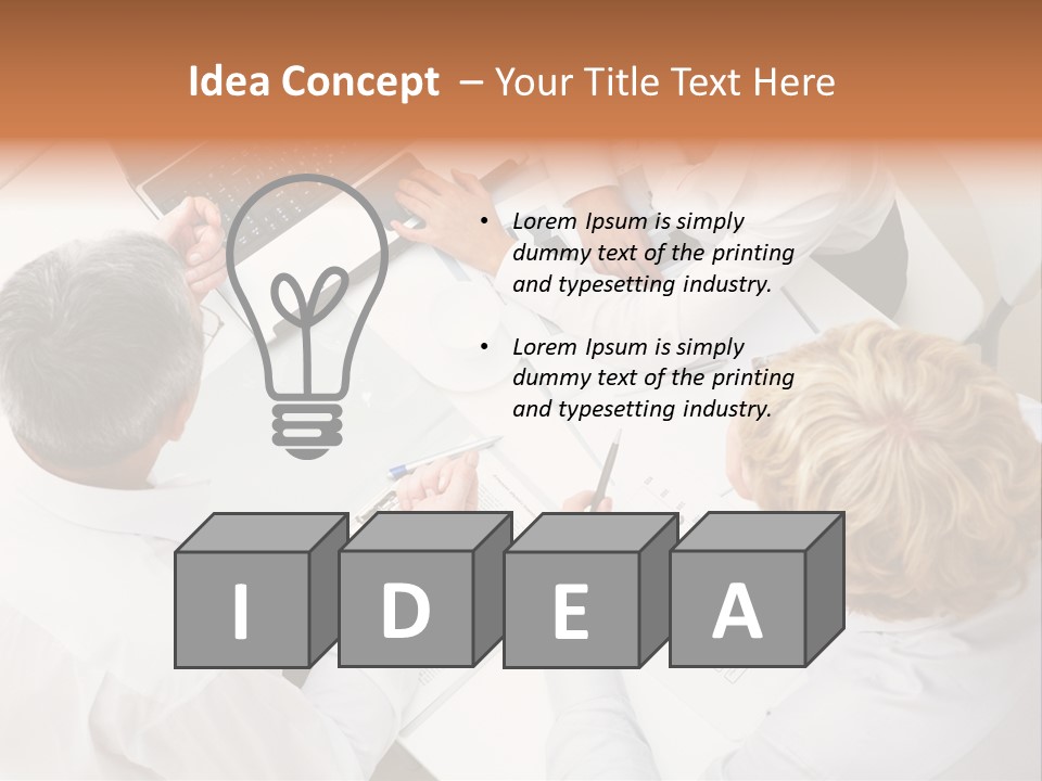 Keypad Paper Person PowerPoint Template