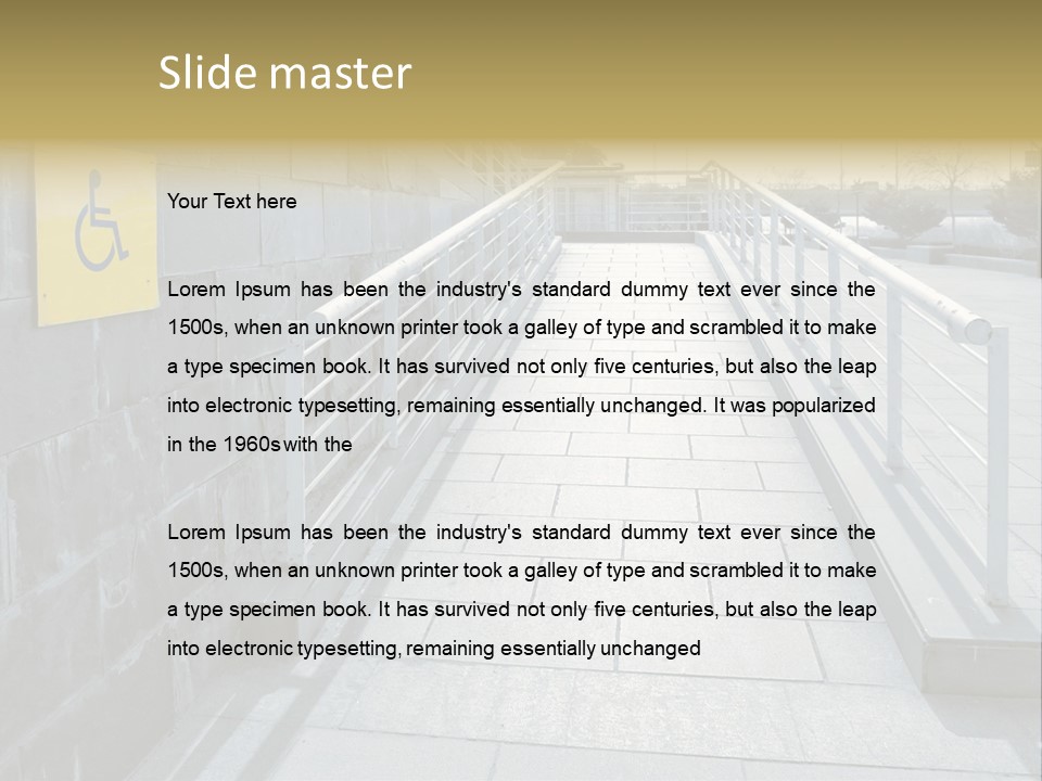 Handicapped Wheel Equipment PowerPoint Template