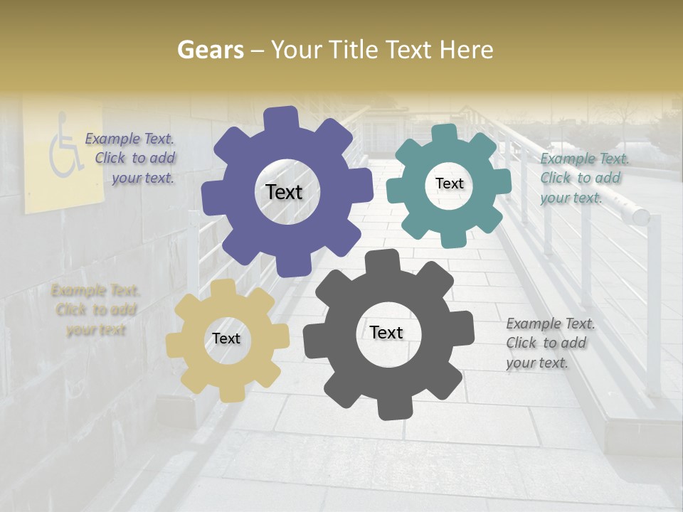 Handicapped Wheel Equipment PowerPoint Template