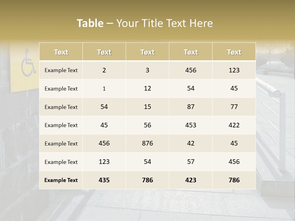 Handicapped Wheel Equipment PowerPoint Template