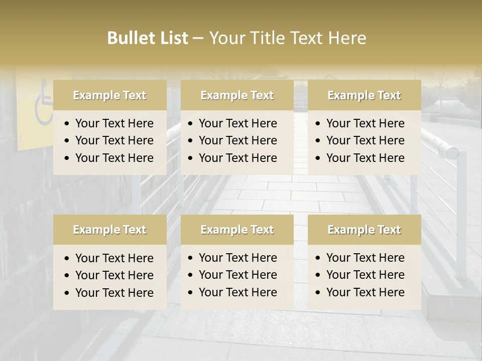 Handicapped Wheel Equipment PowerPoint Template