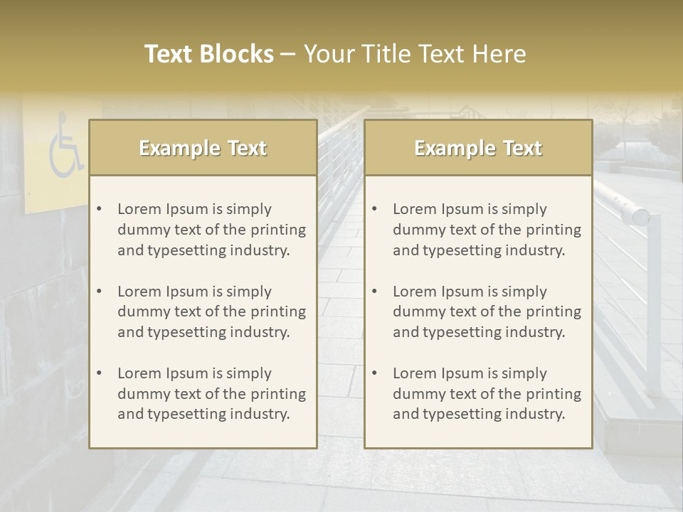 Handicapped Wheel Equipment PowerPoint Template