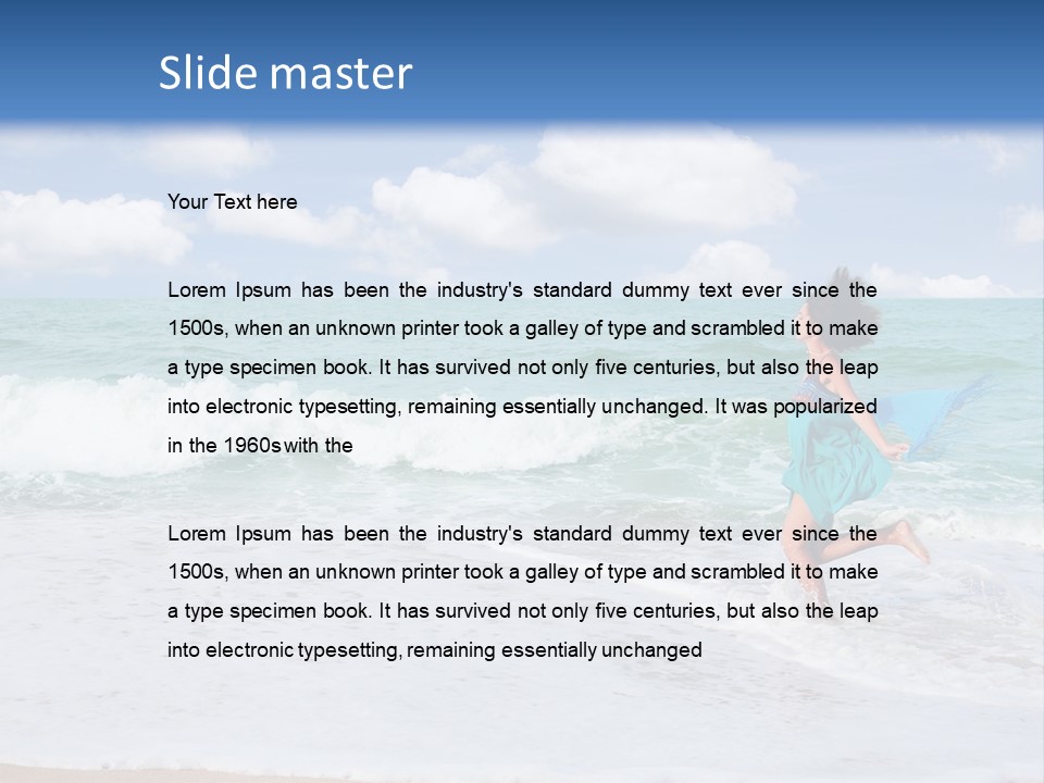 Peaceful Ocean Aqua PowerPoint Template