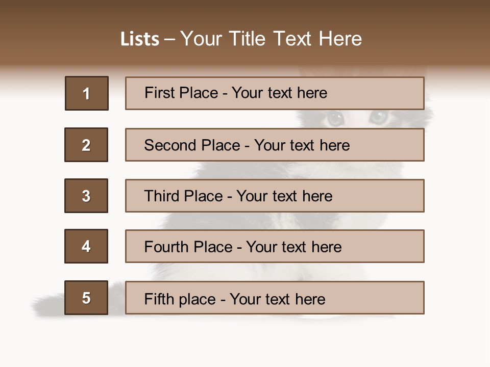 Shorthair Loving Sadness PowerPoint Template