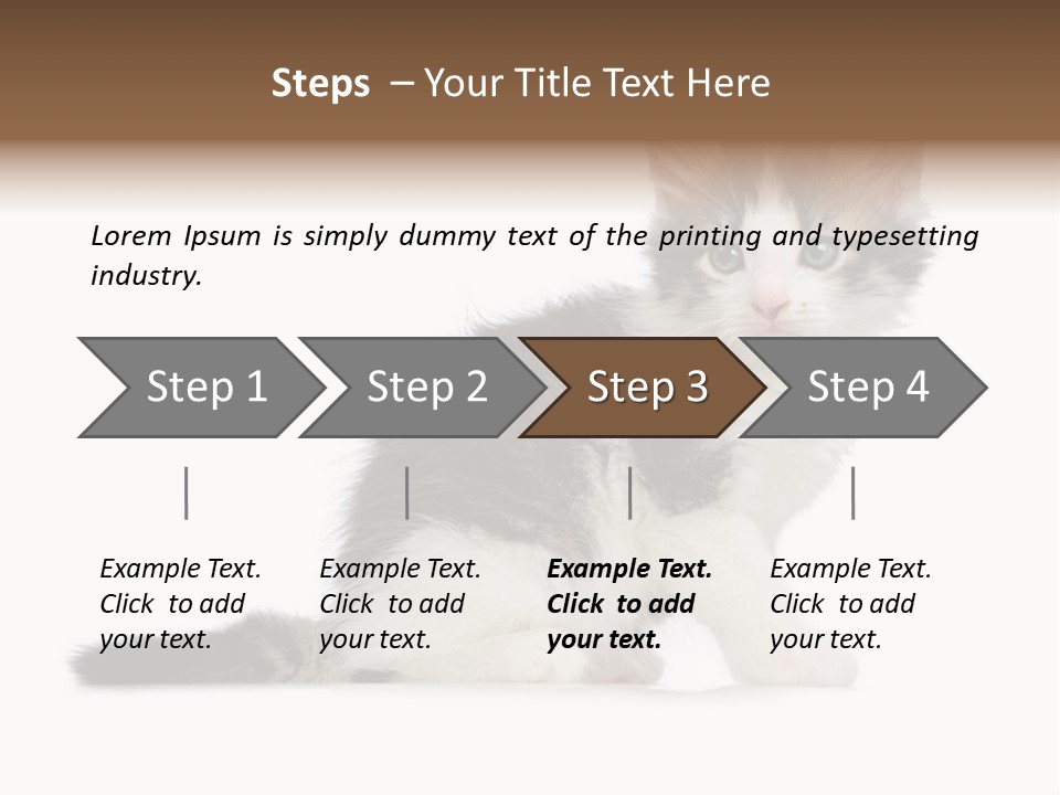 Shorthair Loving Sadness PowerPoint Template