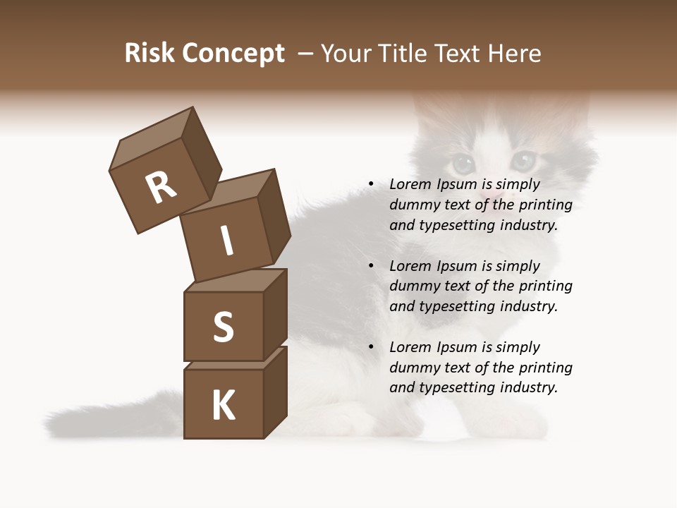 Shorthair Loving Sadness PowerPoint Template