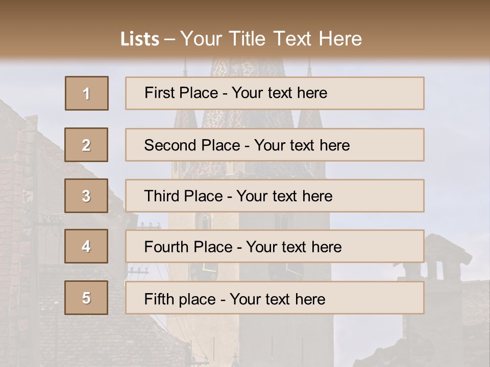 Urban Lantern Town PowerPoint Template