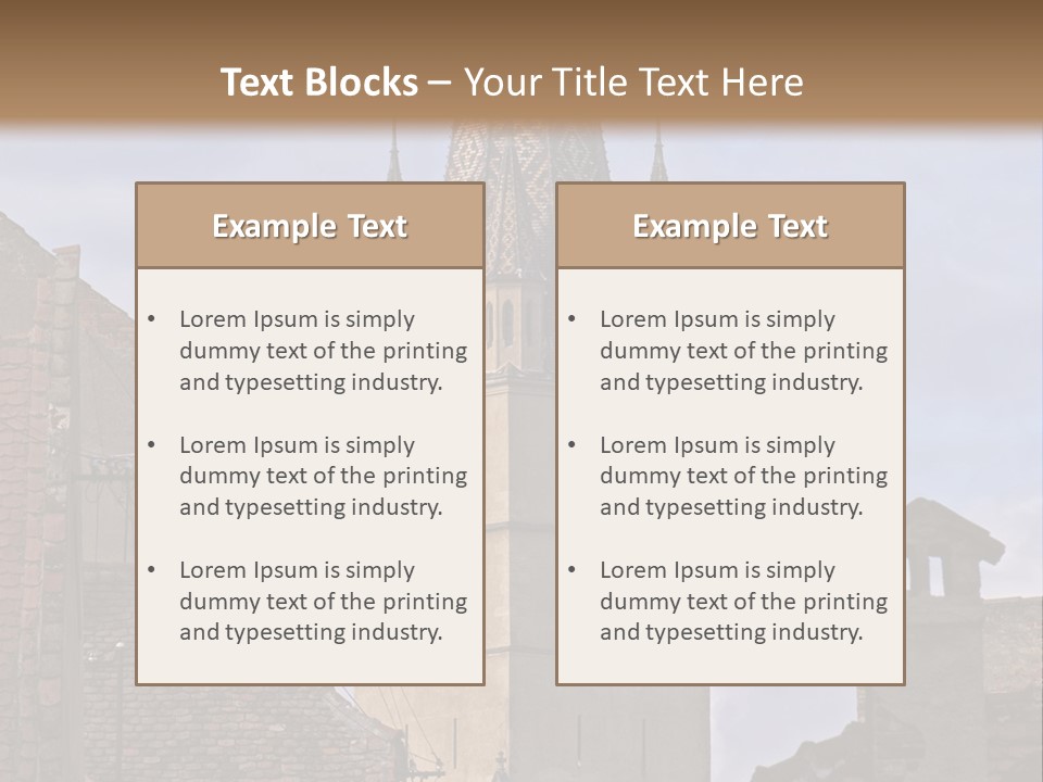 Urban Lantern Town PowerPoint Template