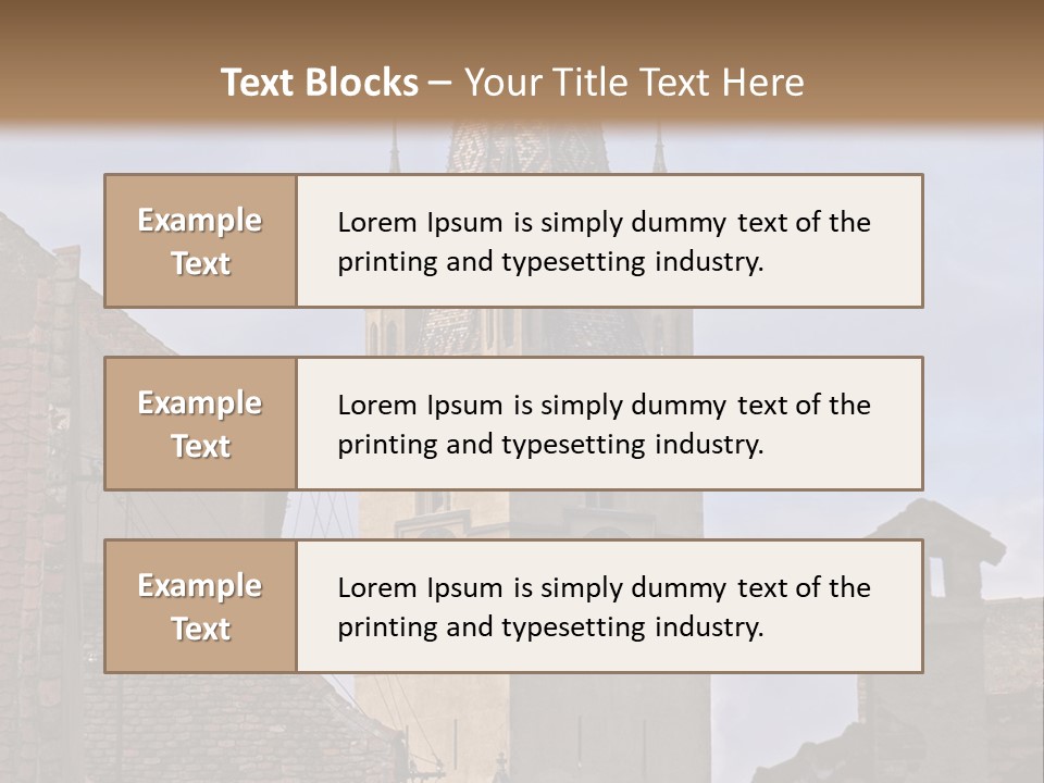 Urban Lantern Town PowerPoint Template