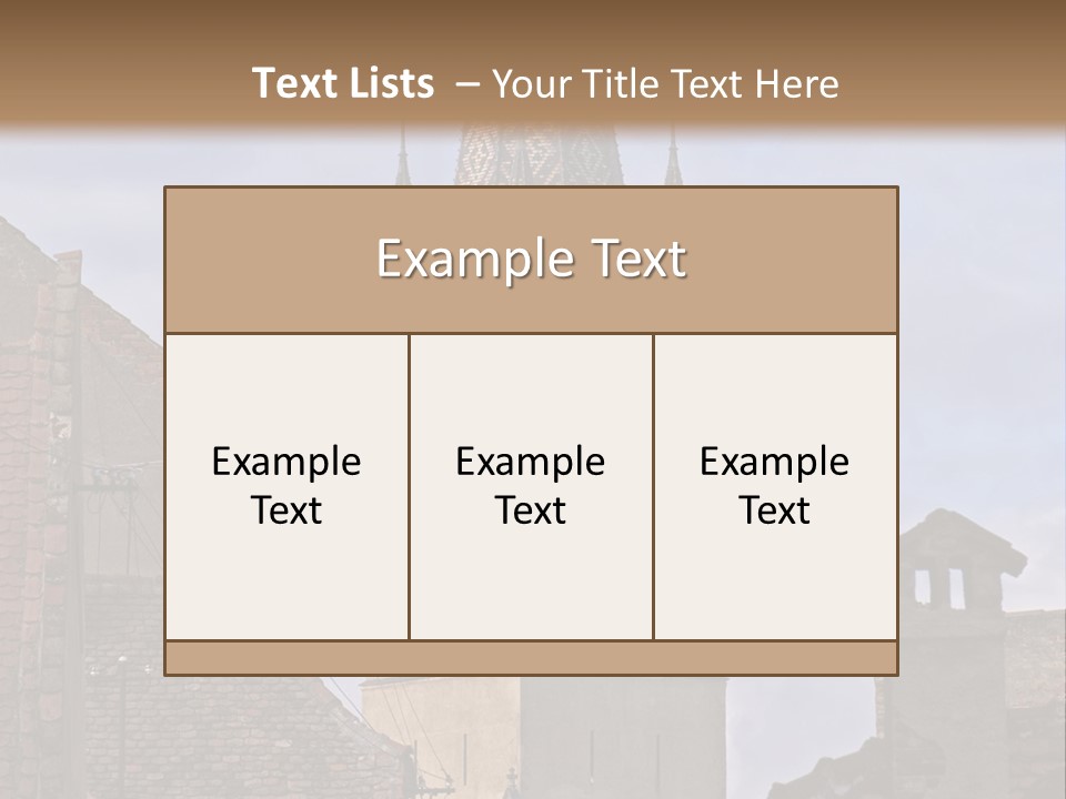 Urban Lantern Town PowerPoint Template
