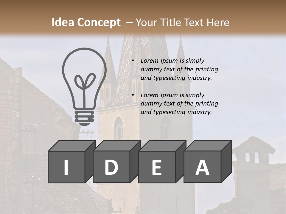 Urban Lantern Town PowerPoint Template