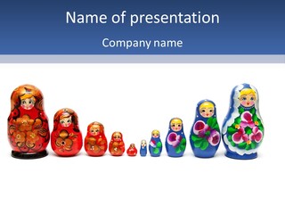 Matreshka Ussr Wooden PowerPoint Template