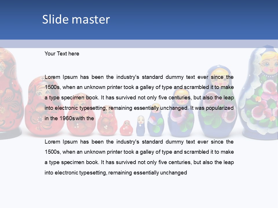 Matreshka Ussr Wooden PowerPoint Template