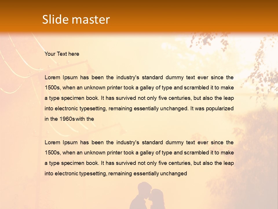 Date Tree Kiss PowerPoint Template