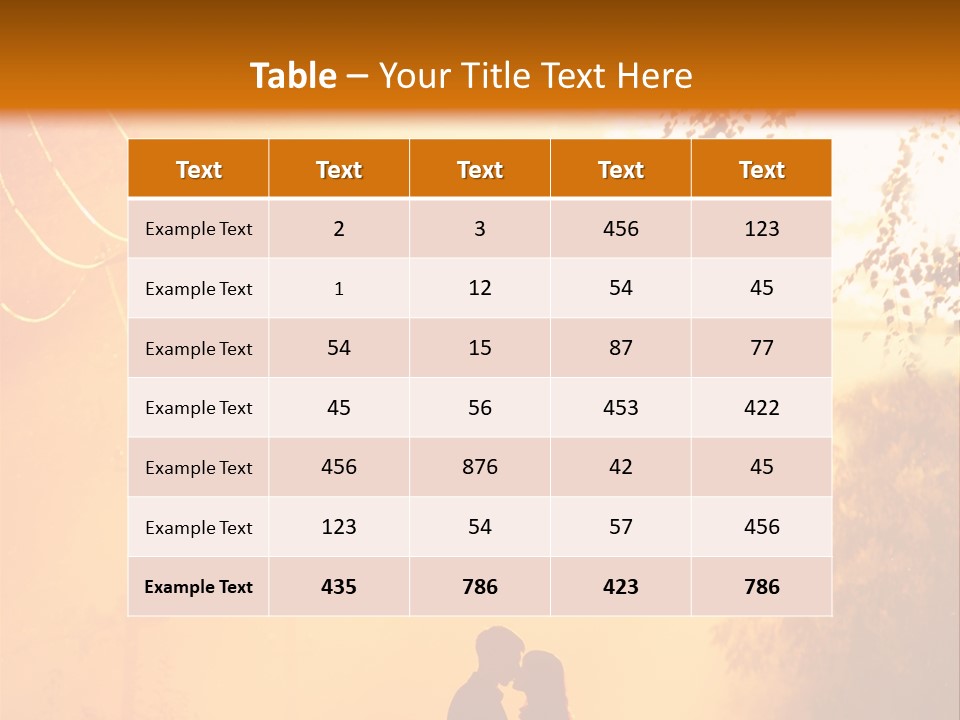 Date Tree Kiss PowerPoint Template
